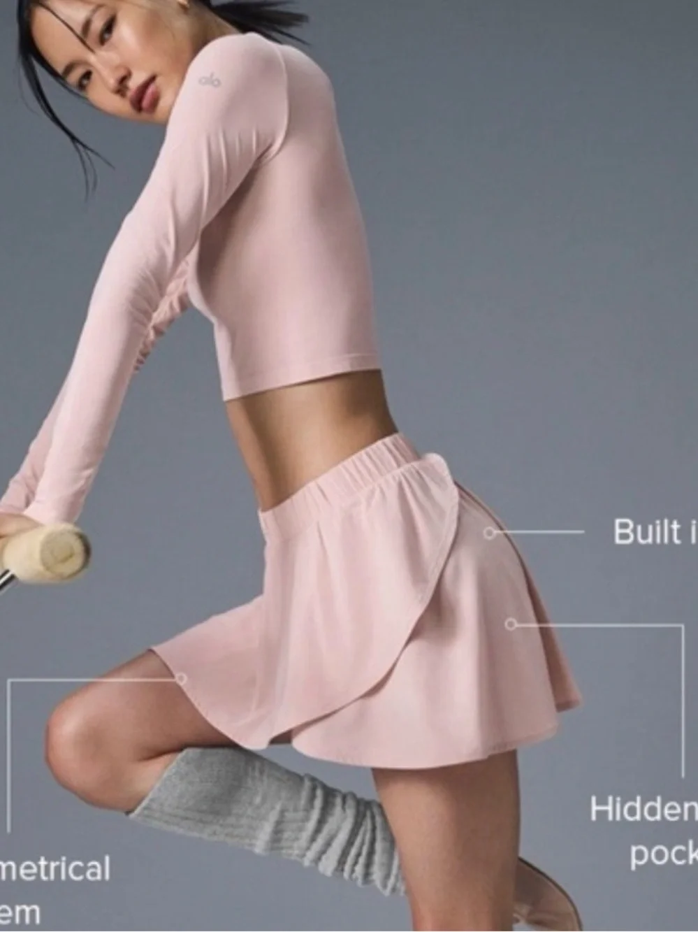 ALO Yoga Ballet Pink Skirt XS
